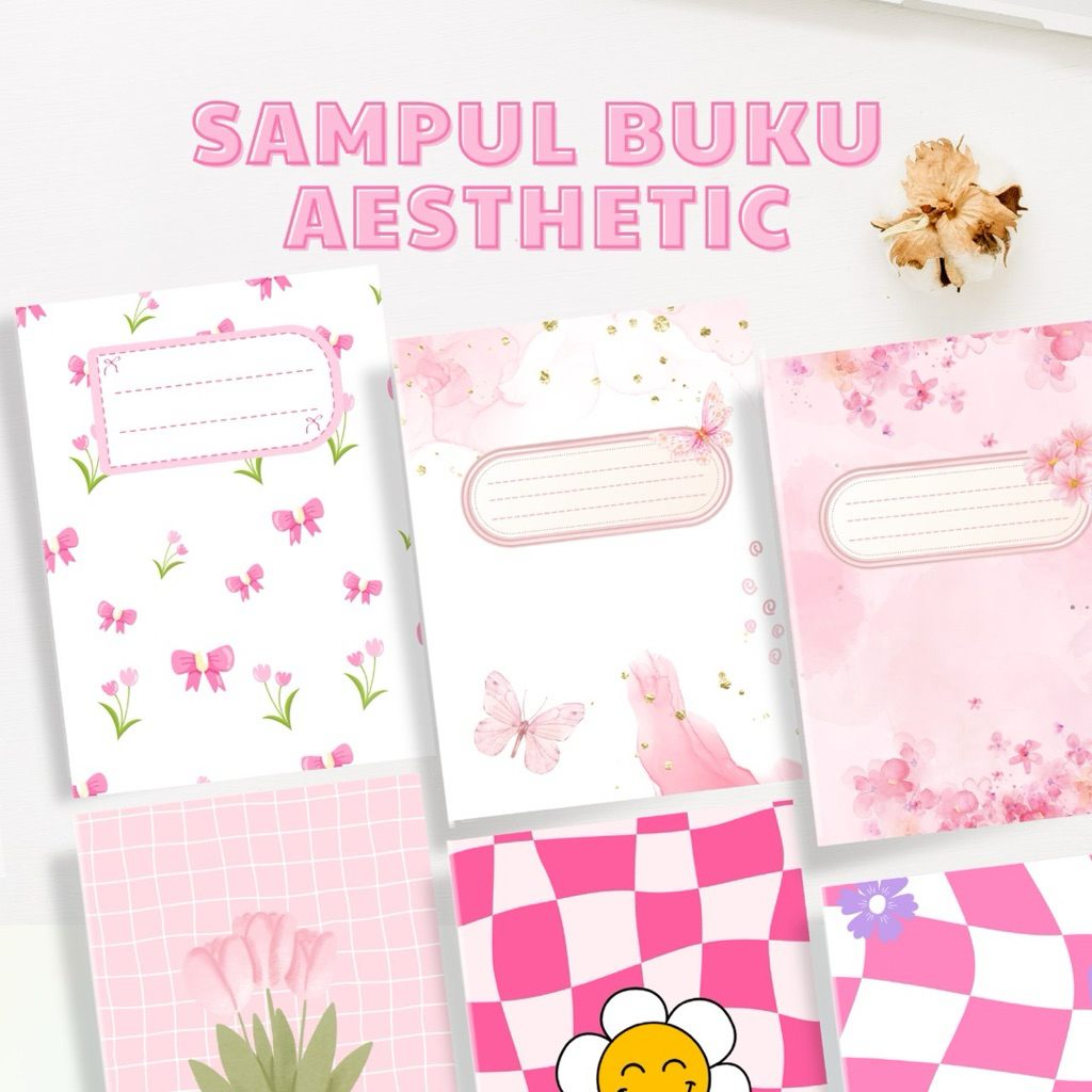 

Sampul buku Pink Series Uk A5/B5 - Sampul buku tulis Aesthetic - Korean book cover