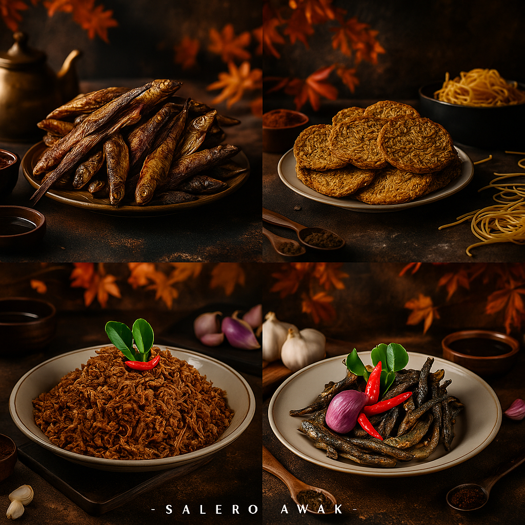 

SALERO AWAK Oleh makanan salai ikan bada bilih bilis masiak rinuak salai asap balimpin goreng badarai khas danau maninjau minang asli original