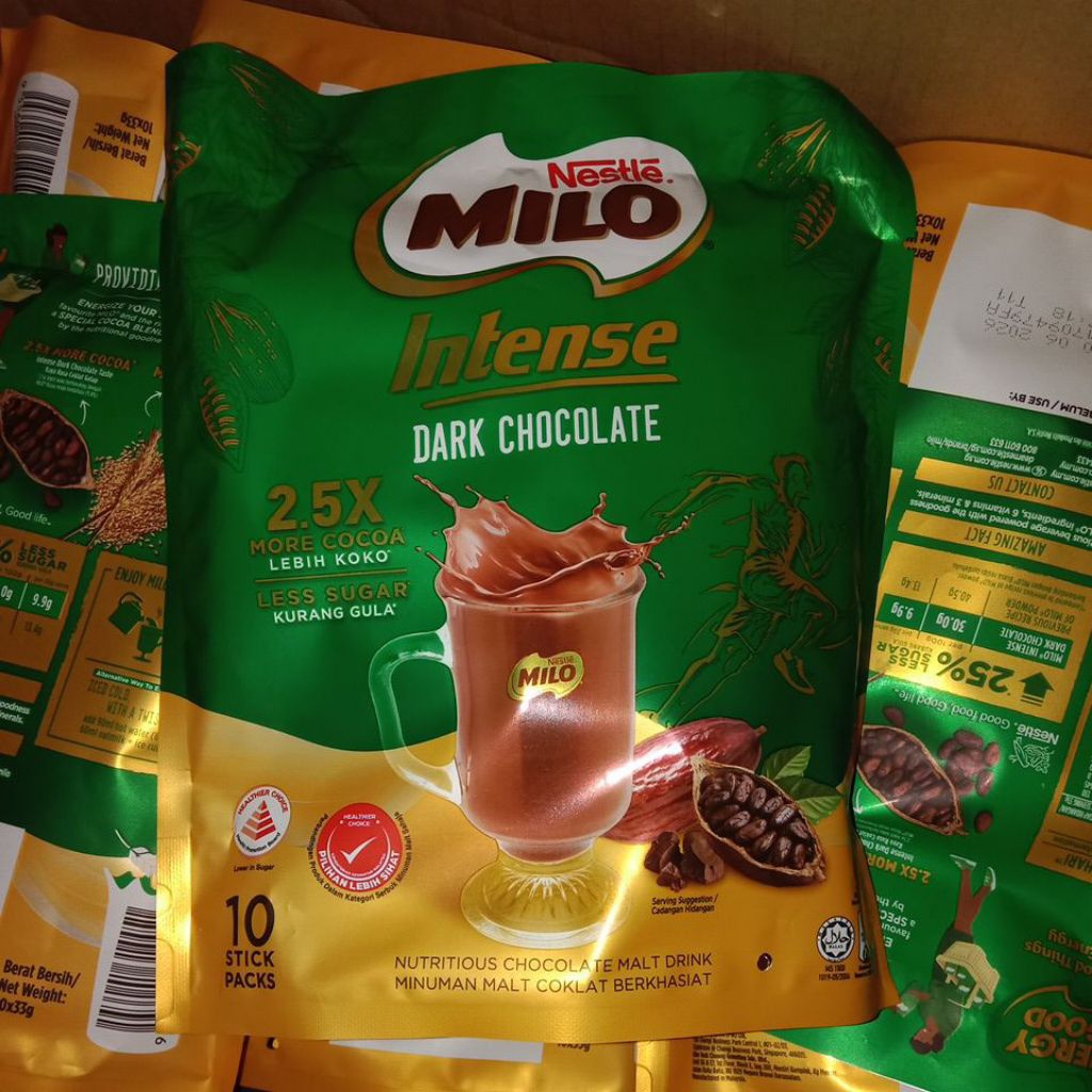 Milo Intense dark chocolate 24 bungkus 1 kotak