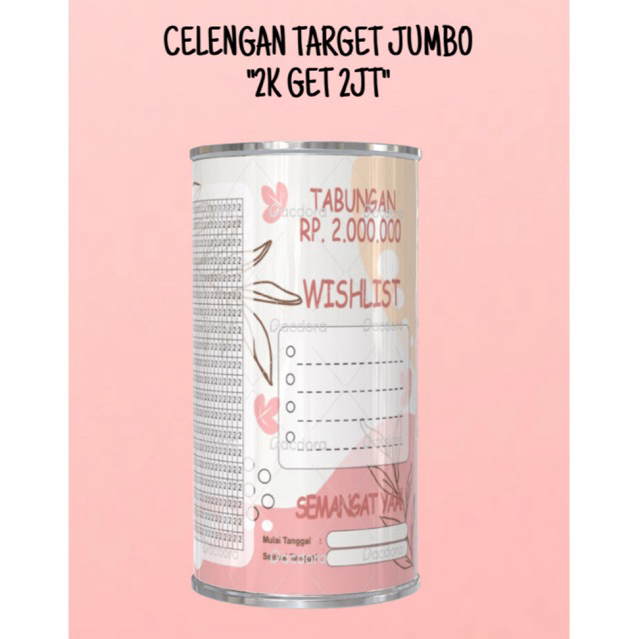(FREE SPIDOL) CELENGAN TARGET JUMBO 2K TARGET 2JT