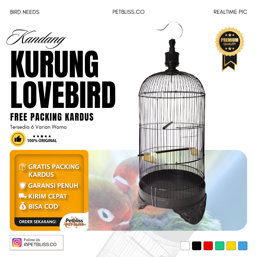Sangkar Dragon Lovebird Burung Original Import