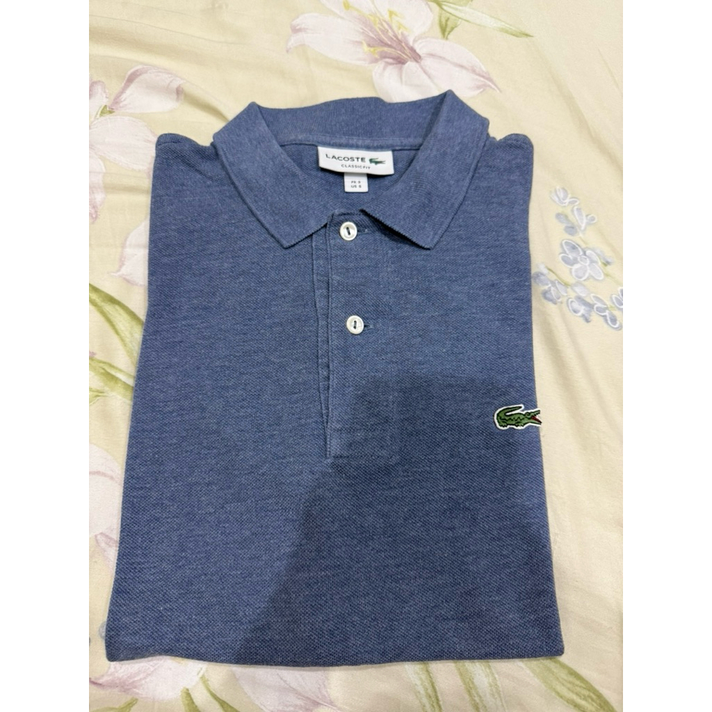Lacoste Preloved Biru S Classic Fit Polo Shirt