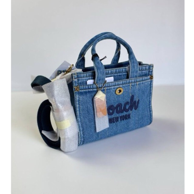 Tas Branded Original Coach Cargo Tote Denim Small Size