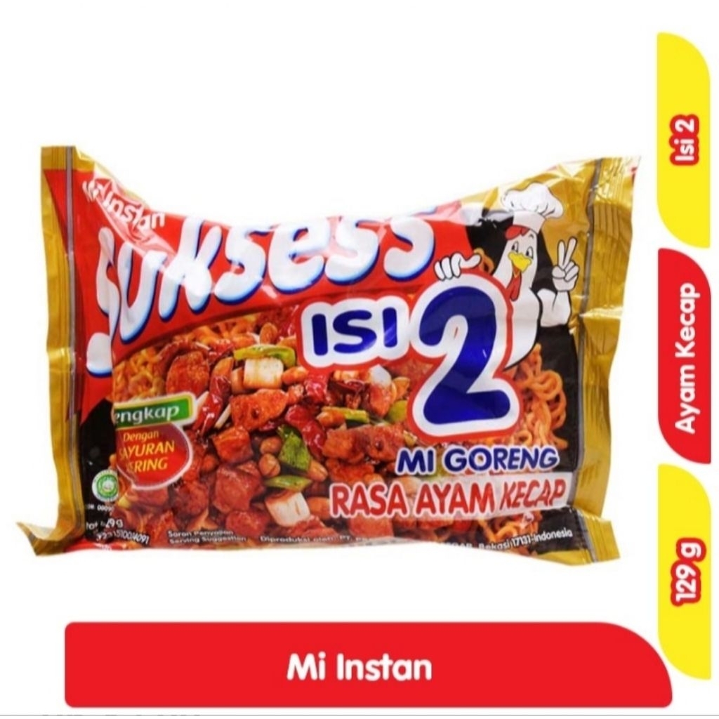 

Sukses's Isi 2 Mie Instant Goreng Ayam Kecap 129 g