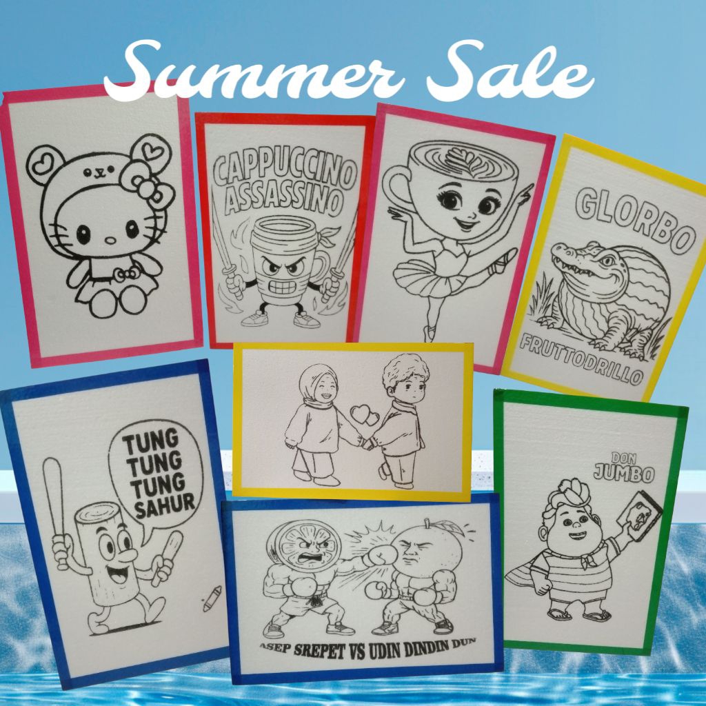 

paket sterofoam gambar mewarnai 1 paket isi 5pc gambar, 6 warna cat, 1pc kuas, 1pc palet cat, ukuran 33x50 list warna warni