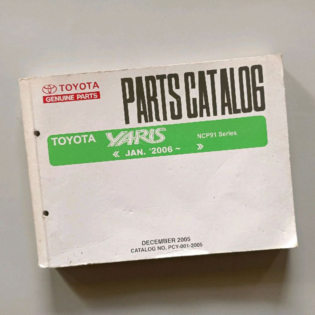 BUKU PARTS CATALOG MANUAL BOOK TOYOTA YARIS NCP91 SERIES ORIGINAL