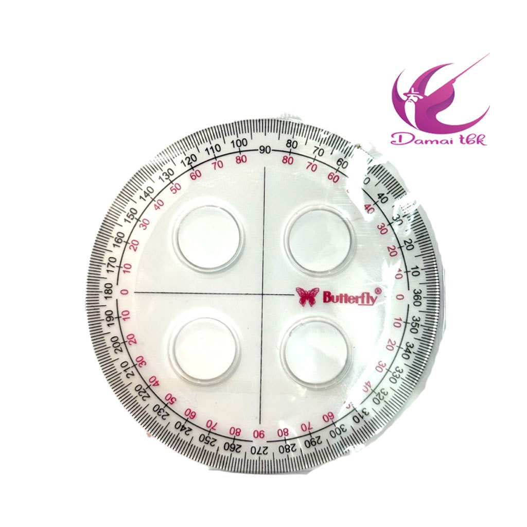 

Penggaris Busur Butterfly Bahan Tebal 360°/10 cm 4 Lubang Tengah