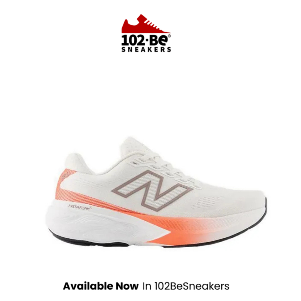 Sepatu NB Fresh Foam X 880 v15 Women's Running Shoes - White/Orange Original