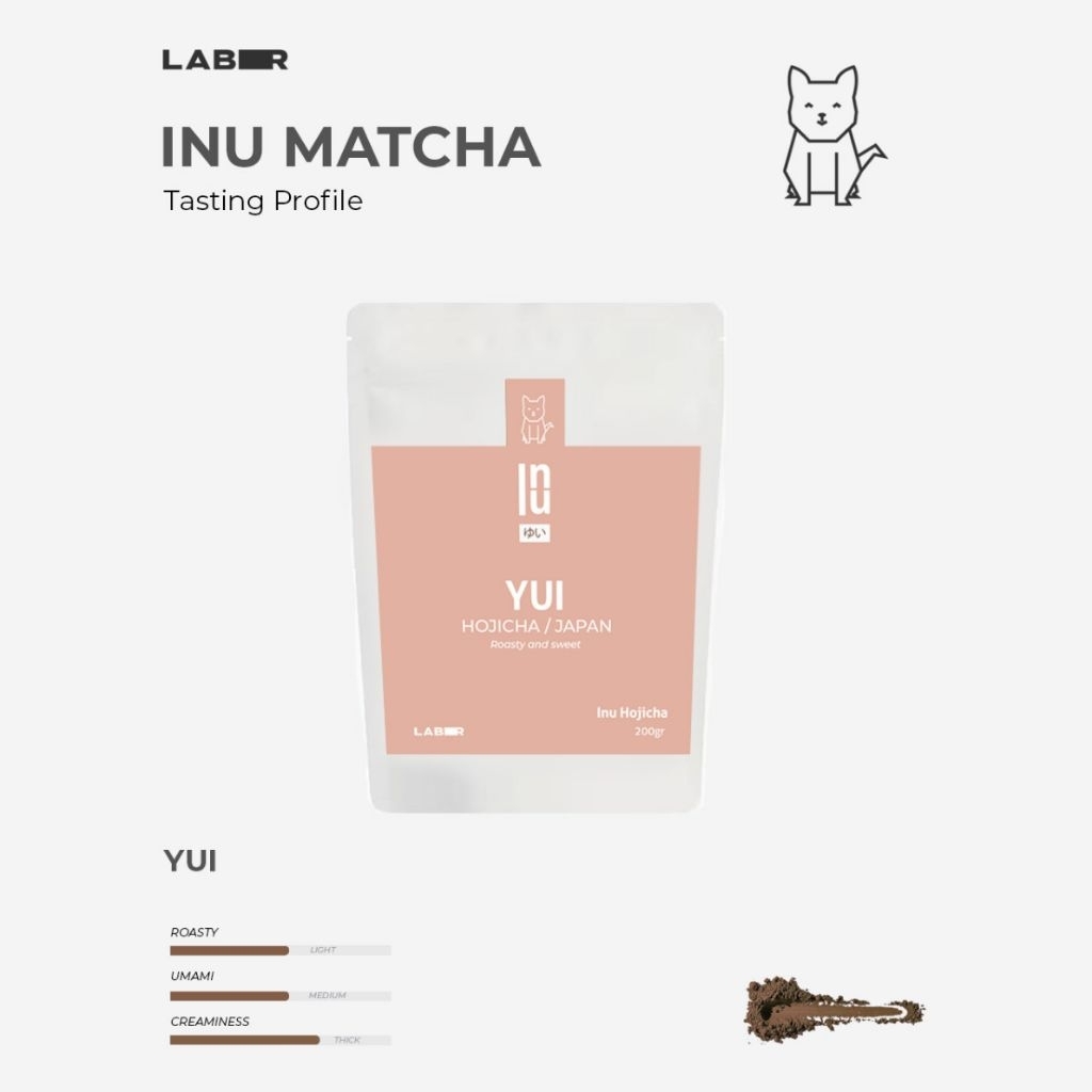 

INU YUI Hojicha / Japan 200gr | Pure Matcha Powder (No Sugar Added)