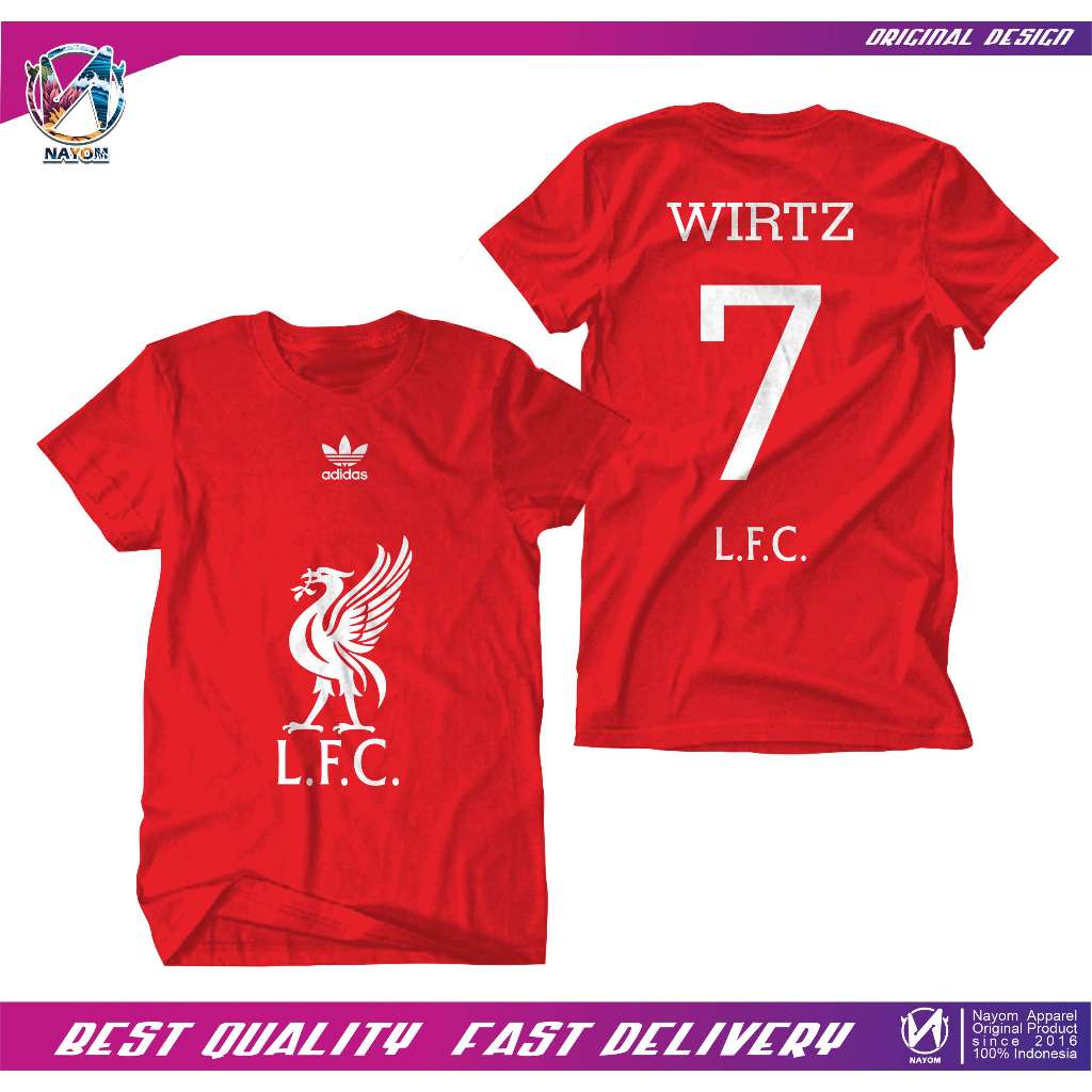 KAOS FLORIAN WIRTZ LFC MUSIM TERBARU KAOS SUPPORTER LIVERPOL KAOS FANS WIRTZ 7 TERBARU MUSIM 2026