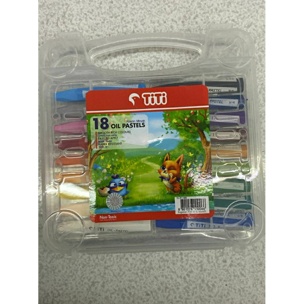 

krayon/oil pastel merk Titi isi 18 warna(1set)
