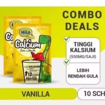 

Hilo school Calsium 10 SASET/tinggi kalsium/vanila coklat