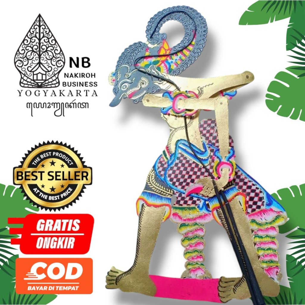 NAKIROHBUSINESS Wayang Kulit Werkudara Murah / Wayang Kulit Bima Werkudara Standar Dalang