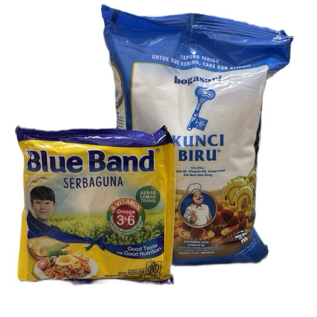 

(C2) Combo Hemat Kunci Biru 1kg & 1bks Blue Band 200g