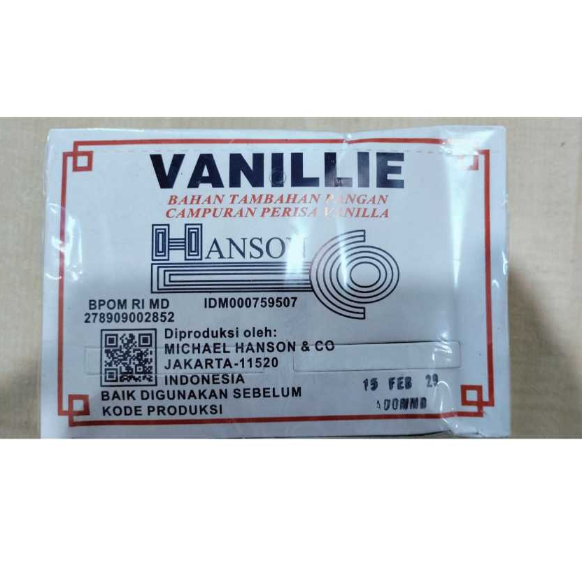 

Vanillie Kunci Biru Hanson (1 BOX isi 100 Bungkus)