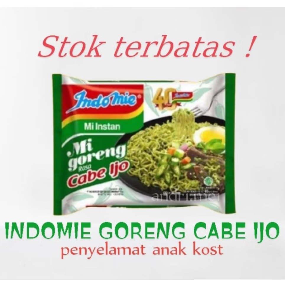 

Indomie Goreng Cabe Ijo mie instan (Limited Stock)