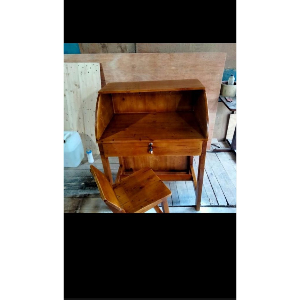 meja kasir meja kantor full kayu jati Belanda