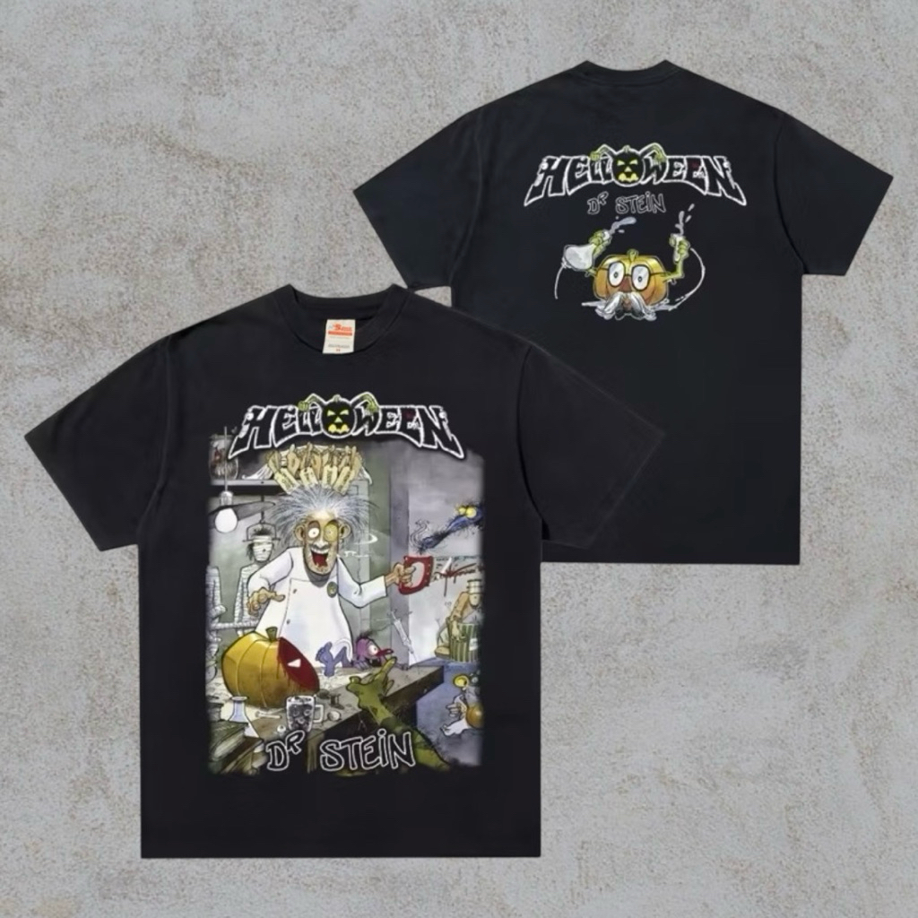 Kaos Band Helloween - Dr Stein / Kaos Band Vintage / Tshirt Band
