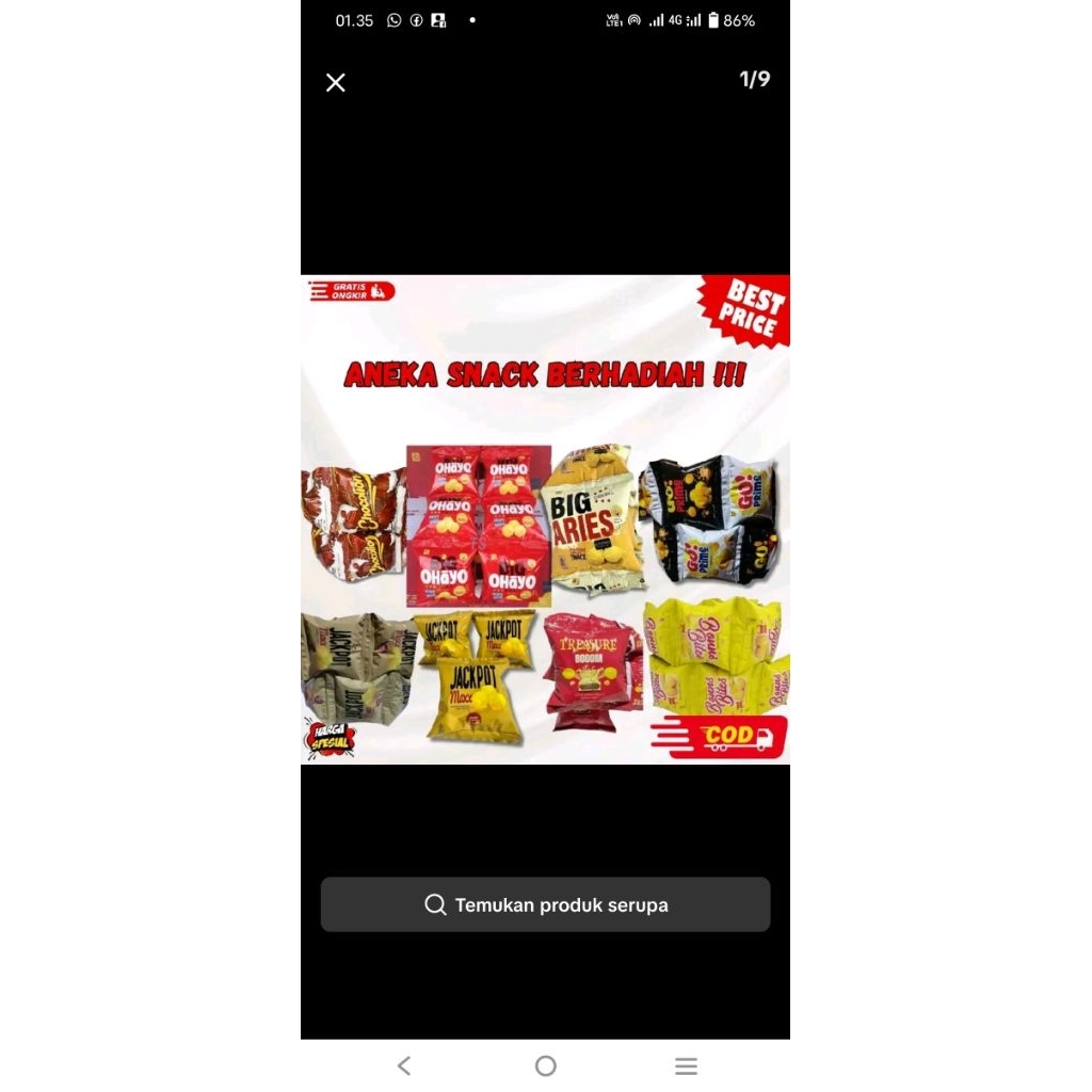 

CIKI BERHADIAH UANG TUNAI RENCENGAN ISI 10 PCS