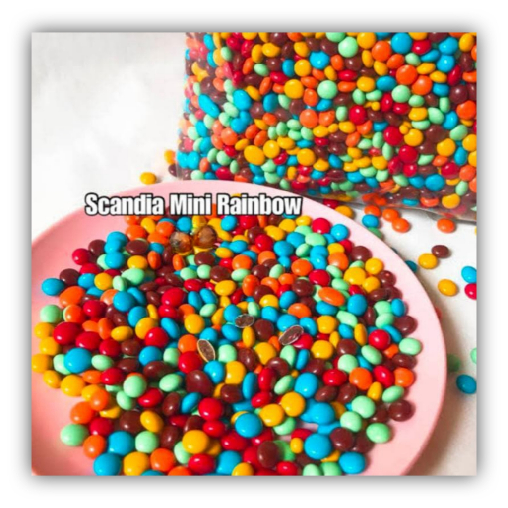 

Coklat Scandia mini Rainbow Chip Coklat Susu Mini Choco marvel Aneka Warna Warni Premium