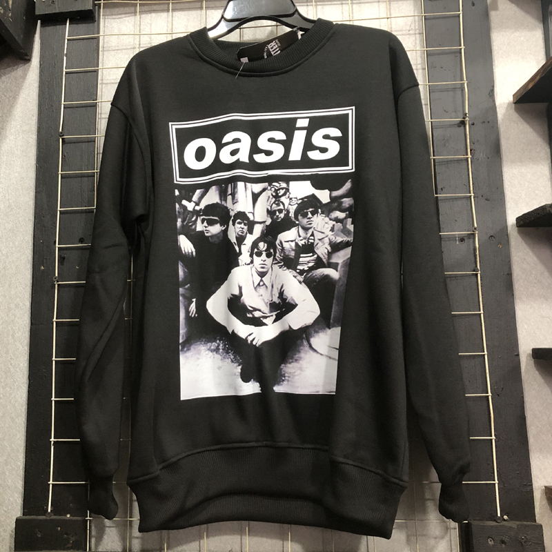 Crewneck Oasis Band Sweeatshirt Bahan Katun