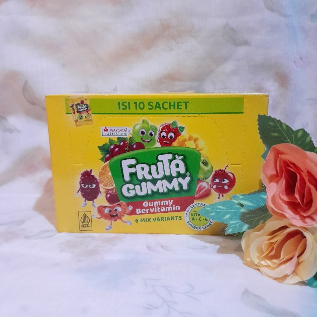 

FRUTA GUMMY / PERMEN VITAMIN RASA BUAH / 1 BOX ISI 10 PCS