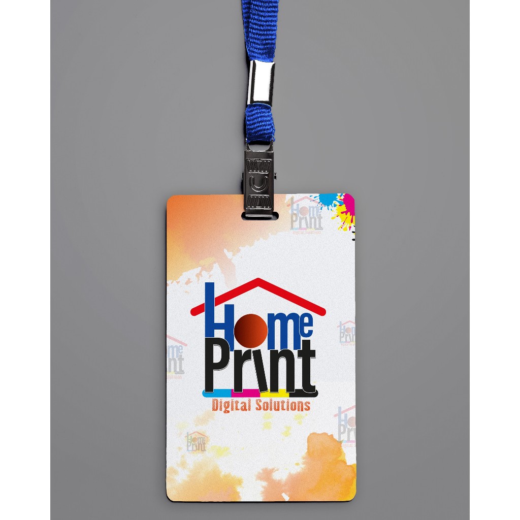 

CETAK ID Card + Lanyard Custom Nama Logo Desain Sendiri - PVC Tebal Glossy | Homeprint