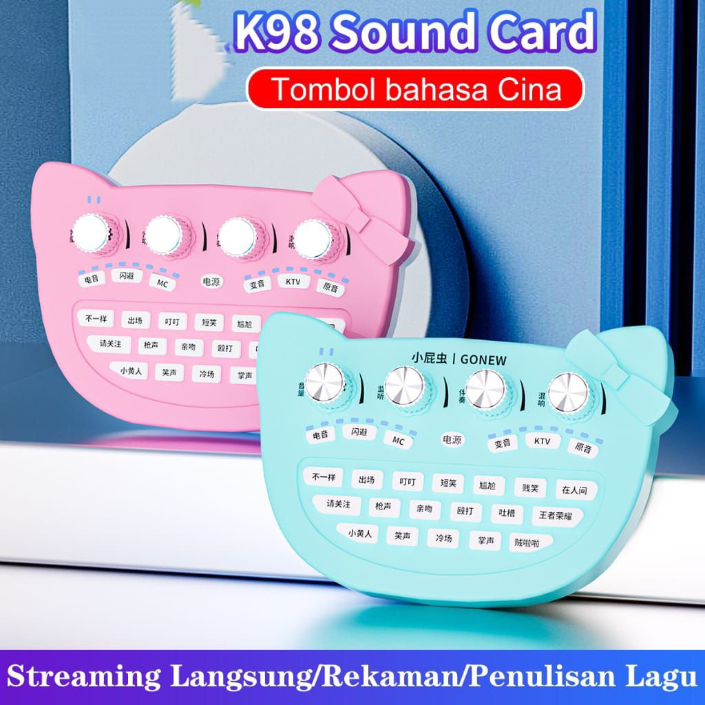Soundcard Cat K98 Audio USB External Hi-Fi Sound Quality