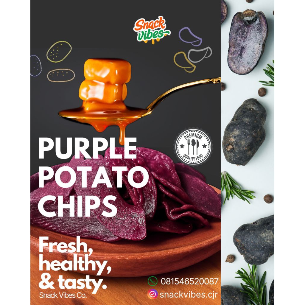 

Snack Cemilan Keripik ubi ungu caramel kualitas Premium