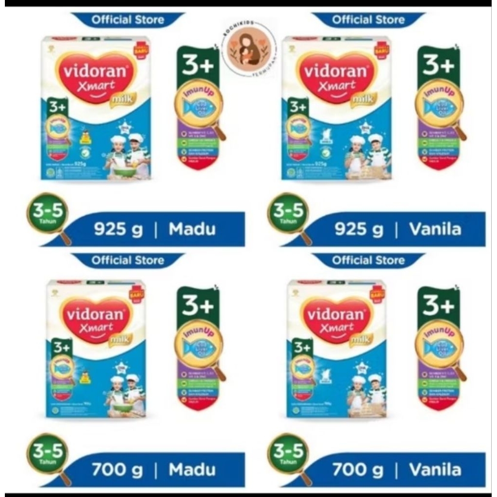 

Vidoran Xmart 3+ Madu/Vanila 700/925gram