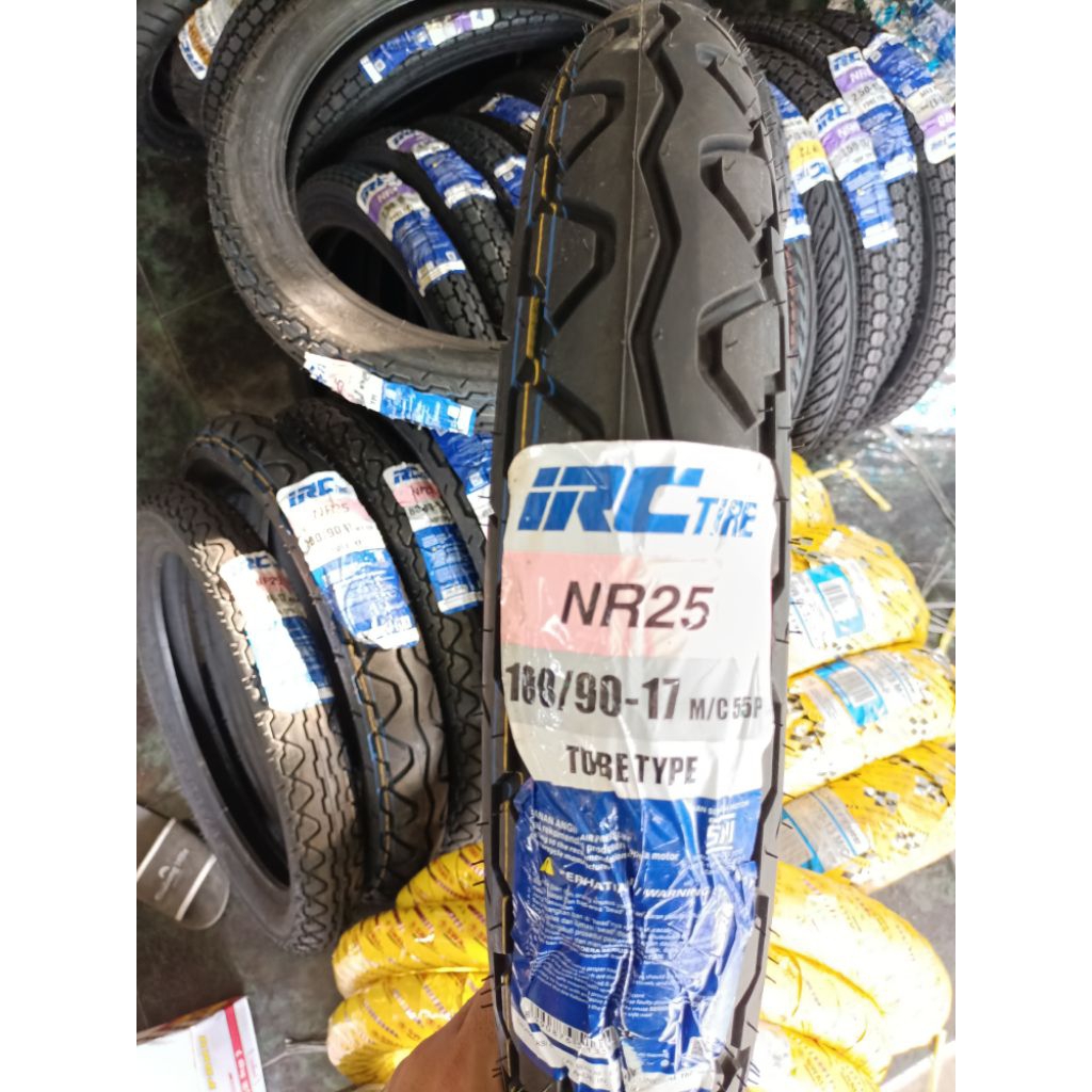 IRC BAN MOTOR TUBETYPE ( NON TUBLES) UK 80/100-17 , 100/90-17. COCOK UNTUK SEPEDA MOTOR VERZA/ CB / 