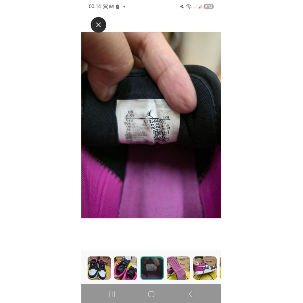 sepatu N1k3 Jordan pink