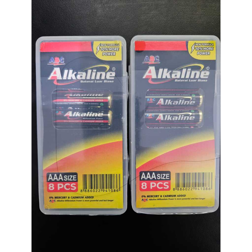 Alkaline AAA Kotak isi 8 Pcs Batre / Baterai /Batu Battery
