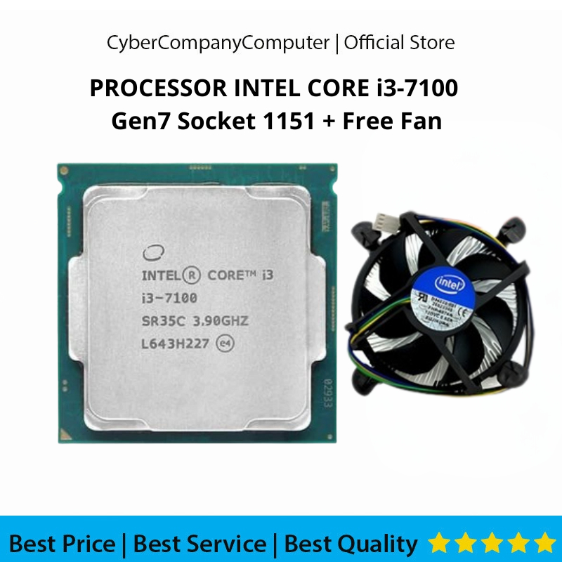 Processor Intel Core i3-7100 Gen7 LGA 1151 3.90GHz + Fan - Processor Intel Core i3-7100 Gen7 Socket 