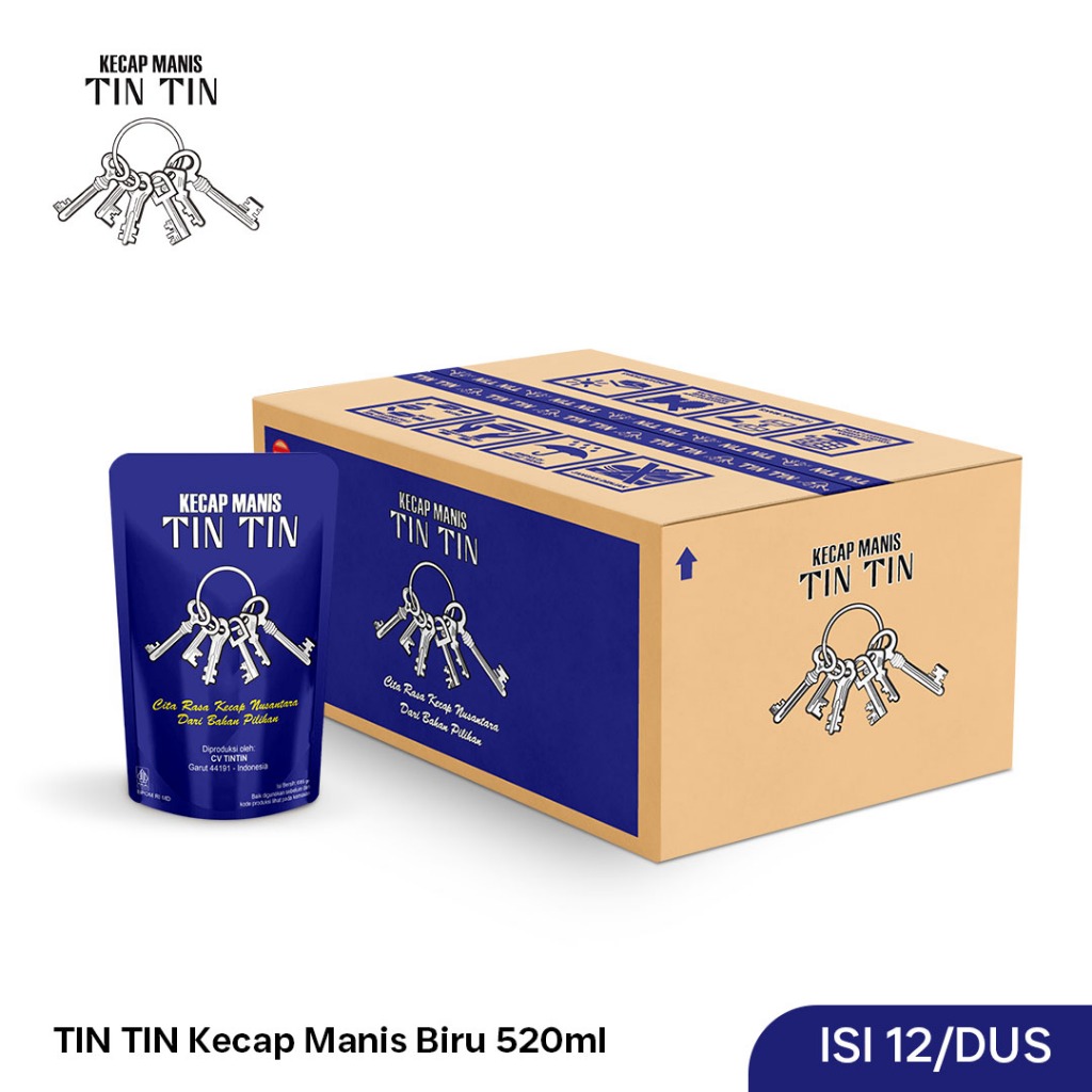 

TIN TIN CAP KUNTJI Kecap Manis Biru Pouch 520ml ISI 12 pcs