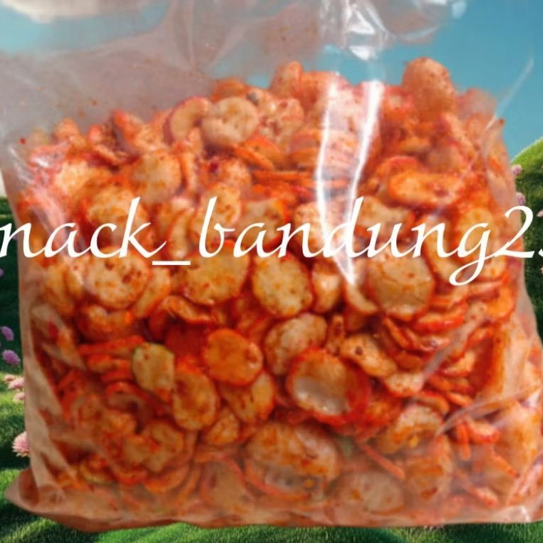 

Krupuk Seblak bantet/seblak krupuk bawang bumbu kencur daun jeruk kemasan 1kilo /1000gr