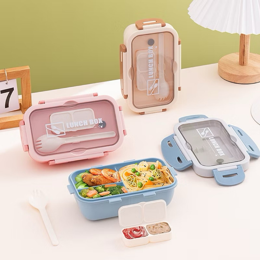Ompreng sekat+sumpit dan sendok | Bekal makanan | Bekal anak | Omoreng anak sekolah | Bekal | Ompren