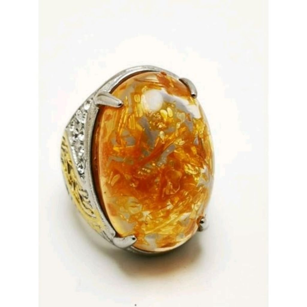 Cincin Akik Pria Getah Katilayu Dim Jumbo Ring Titanium Mewah