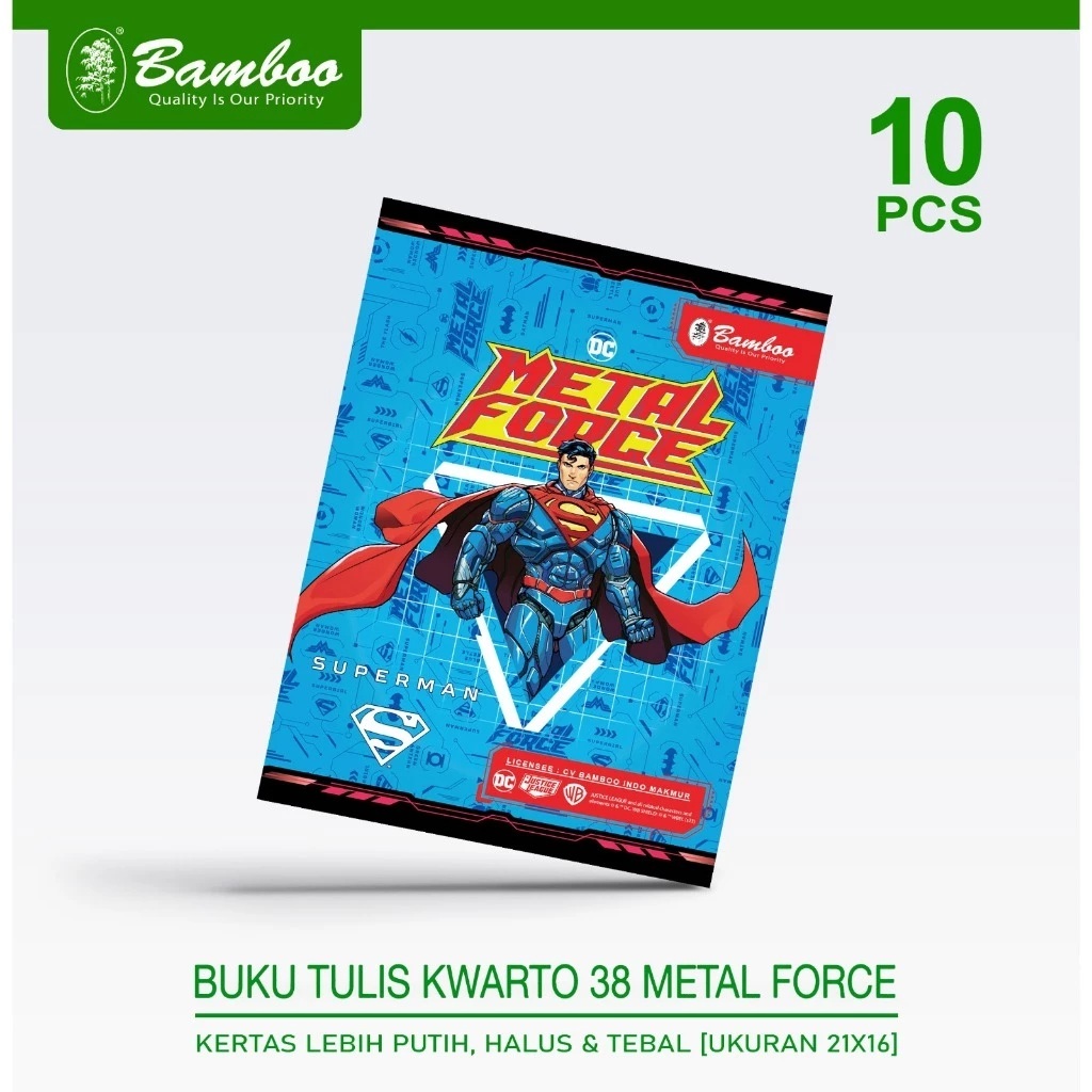 

[1 PAK] 10 BUKU TULIS BAMBOO 38 Lembar