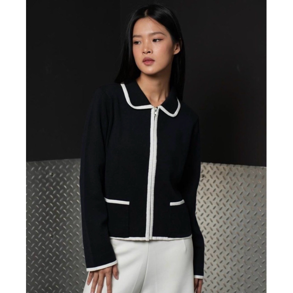 BNWT Luneta / Luknits - Jess Cardigan in Navy White ||