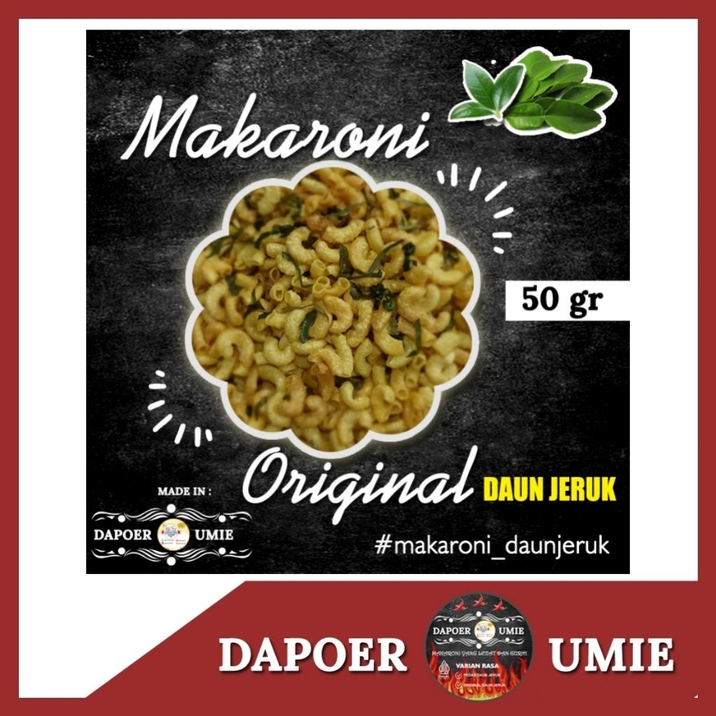 

MAKARONI BANTET ORIGINAL DAUN JERUK 50 GRAM / TIDAK KERAS,GURIH,
