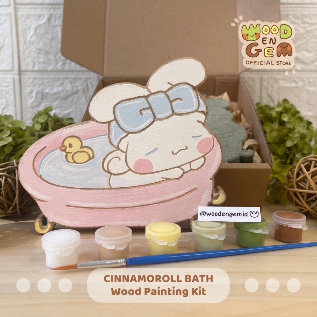 

DIY Wood Painting Kit - Mainan Mewarnai Melukis Kayu - Hampers Souvenir Anak - Cinnamoroll WOODENGEM