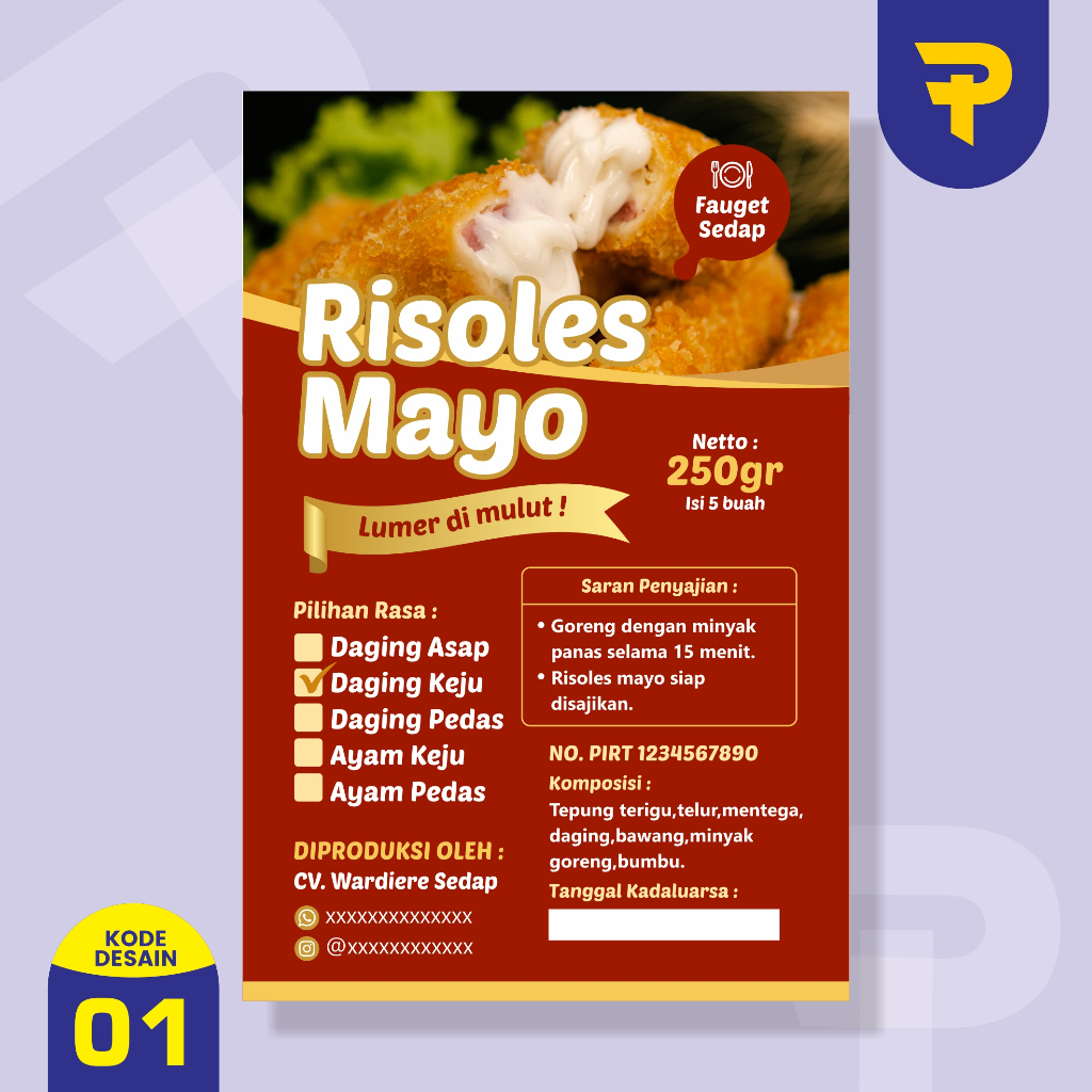 

stiker label makanan