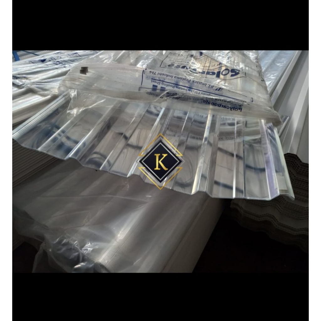 SOLARTUFF TRIMDECK 1000 CLEAR TRANSPARAN 0.8MM PANJANG 3 METER UNTUK ATAP ALDERON RS TRIMDECK TRIMDE