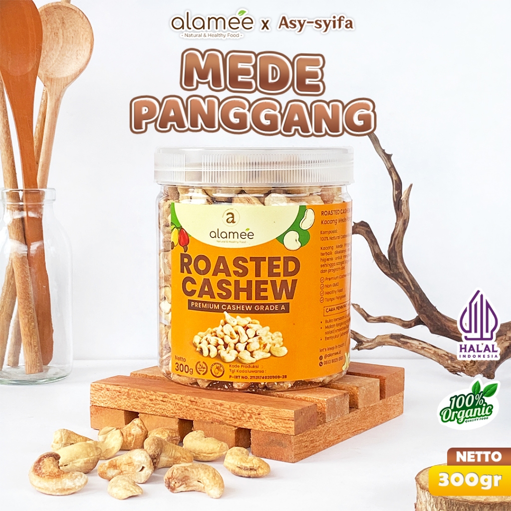 

Kacang Mete Panggang Roasted Cashew Nut Organic Mede Oven Matang Kualitas Premium Ukuran 300gr