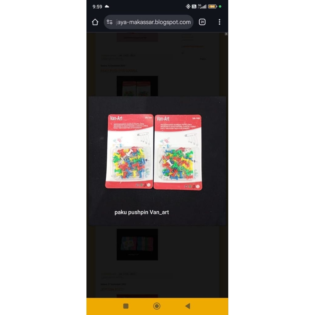 

Van Art Paku Push Pin