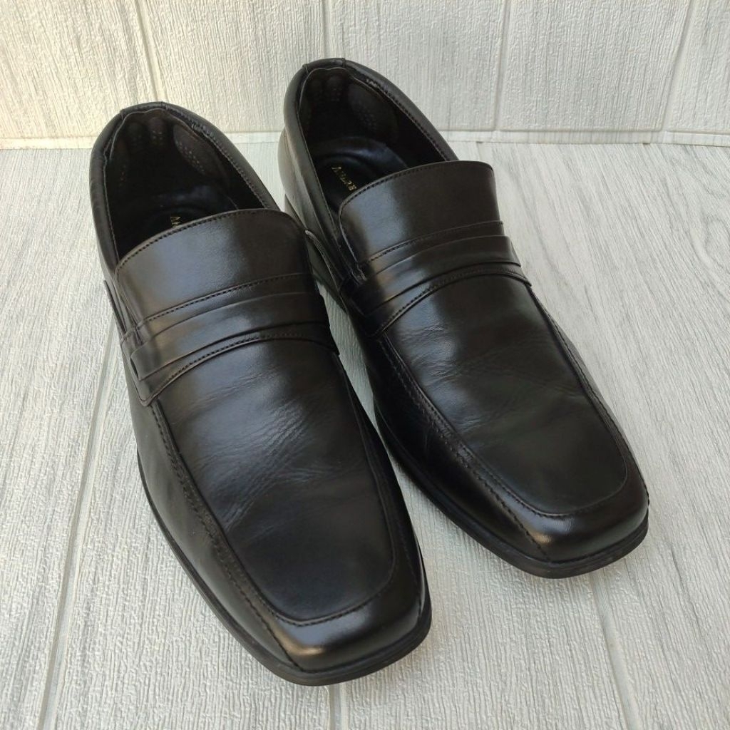 ANDRE VALENTINO SEPATU FORMAL PRIA ORIGINAL SEPATU KERJA PANTPOFEL MEN SHOES AVM 30223 BLACK SIZE 44