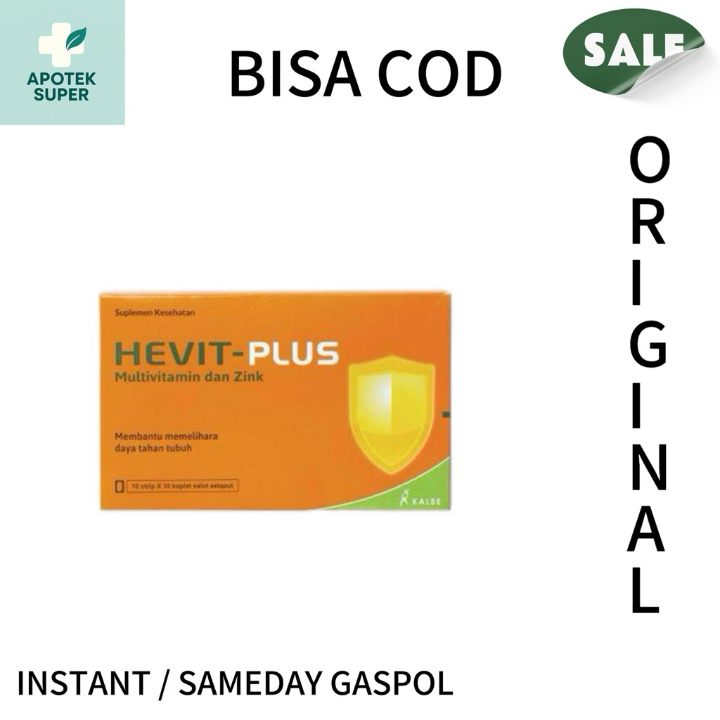 Hevit Plus Box Isi 100 Tablet Kaplet Vitamin Suplemen