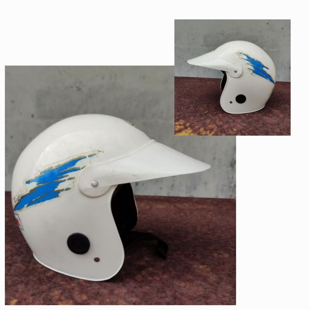 HELM LAWAS MODEL GL 100 ORIGINAL TOSSA HONDA WIN ORIGINAL PABRIK APLIKASI MOTOR TUA LAIN JUGA COCOK