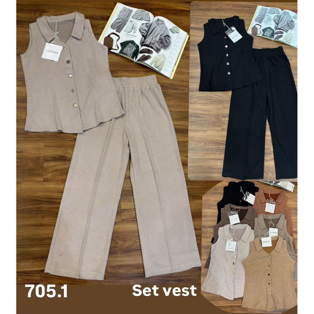 Kuyifei 705.1//setelan vest knit Kuyifei///pakaianwanitasby